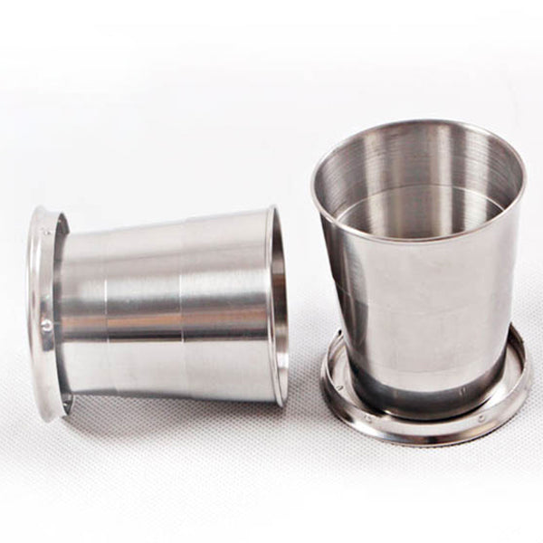 Stainless Steel Collapsible Folding Cup Traveling Outdoor Portable Drinking Cup