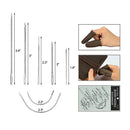 Leather Craft Tools Kit Hand Sewing Stitching Punch Carving Saddle Rivets Tool