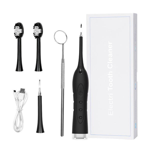 Ultrasonic Vibration Electric Oral Irrigator USB Charging 3 Modes Tooth Stain Eraser Dental Water Flosser Teeth Whitening Cleaner with 2 Head