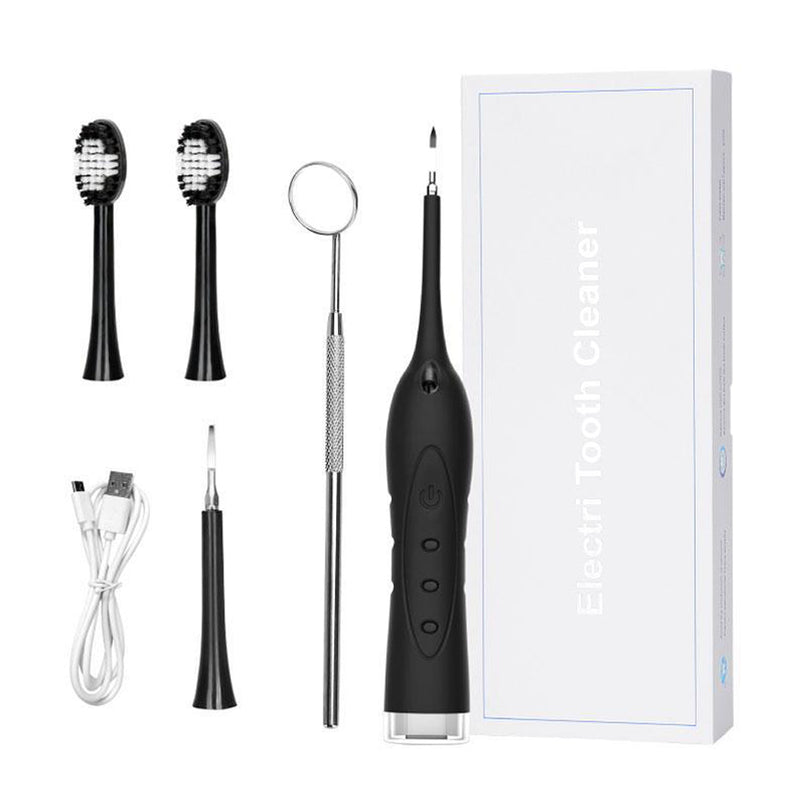 Ultrasonic Vibration Electric Oral Irrigator USB Charging 3 Modes Tooth Stain Eraser Dental Water Flosser Teeth Whitening Cleaner with 2 Head
