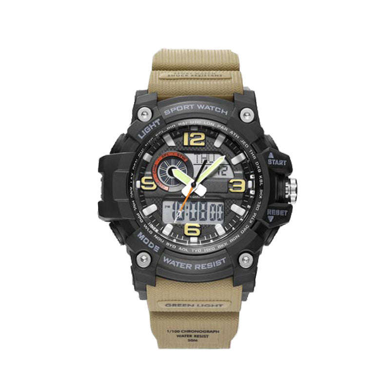 TwentySeventeen QingPai Luminous Display Calendar Alarm Clock Countdown 5ATM Waterproof Dual Display Digital Watch from Xiaomi Youpin