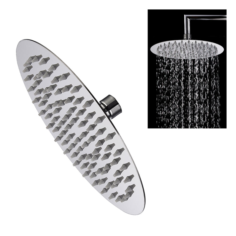 TAPCET 8" Ultrathin Square/Round Stainless Steel Shower Head Rainfall Shower Head Top Spray Pressure