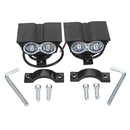 Pair 12/24V 20W 6000K Eagle Eye Styling LED Spotlight Motorcycle Headlight Auxiliary Fog Lamp