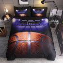 3 PCS Bedding Sets Ball Sports Quilt Cover Pillowcase For Queen Size