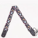 Adjustable Cotton Strap Belt with PU Leather Ends for Electric Guitar Bass Ukulele