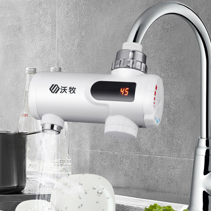 3000W 220V Electric Faucet Instant Hot Water Heater Kitchen Tankless Hot Cold Mixer Tap Temperature Display