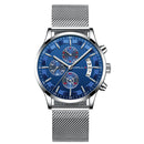 CRRJU 2261 Mesh Steel Strap Men Fashion Dial Simple Style Luminous Display Quartz Watch