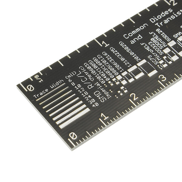 5Pcs 15cm Duinopeak PCB Ruler Measuring Tool Resistor Capacitor Chip IC SMD Diode Transistor Package