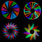 5pcs Geekcreit DIY Full Color Rotating POV DIY LED Flash Kit Hand Spinner Electronic Kit