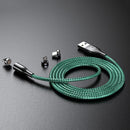 Cafele 3A LED Magnetic Night Light Nylon 1.2M Fast Charging Type-C Micro USB Data Cable for Samsung S10+ Xiaomi Mi8 Redmi Note8 HUAWEI P30Pro