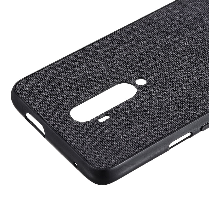 Bakeey Luxury Fabric Splice Soft Silicone Edge Shockproof Protective Case For OnePlus 7T Pro
