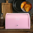 Baking Cafe Bread Box Storage Bin Keeper Food Kitchen Iron Container