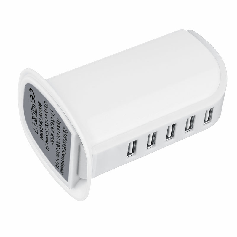 5 Port 4A USB Desktop Charger Quick Charging Station ABS Stand Charger