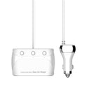 LDNIO C504 Dual QC3.0 USB Port 6V 3A USB Car Charger With 3 Slot Socket Adapter Plug 12V-24V for Mobile Phone