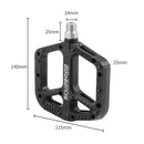 BIKEIN P165PL 14mm Mountain Bike Pedals Nylon Fiber Bearing Pedal Oudoor Cycling Antiskid Bicycle Pedals