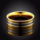 Crystal Stripe Stainless Steel Lover Couple Ring Women Jewelry For Wedding