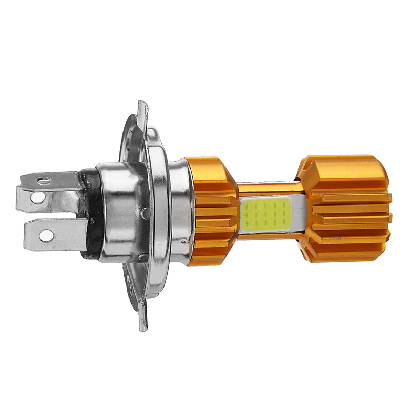 H4 12V 10W Bulb 2000Lm 3 COB Motorcycle LED Headlights Hi/Lo Super Bright Lamp
