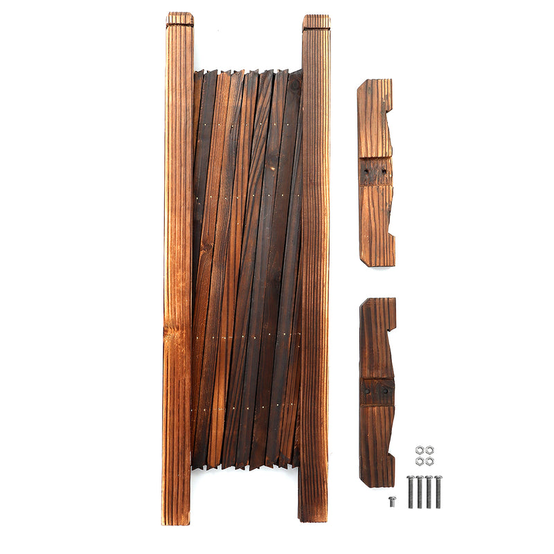 Decorations Expanding Portable Fence Wooden Screen Gate Pet Dog Patio Garden Lawn Barrier ~