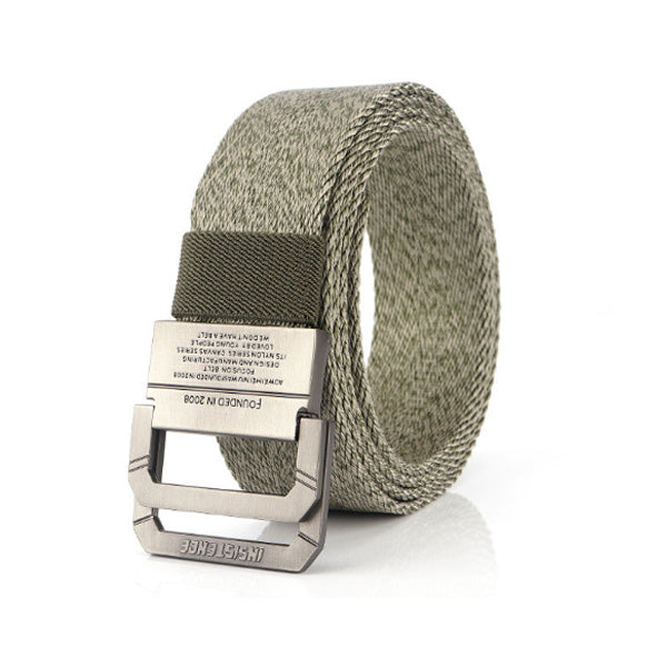 AWMN 125cm Double Ring Tactical Belt Leisure Camping Hunting Nylon Waist Belt