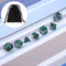 Zinc Alloy Metal Polyhedral Dice Silver Border Green Enamel Body Role Playing Game Dice Gadget RPG