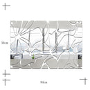 Honana Acrylic Mirrored DIY Decorative Wall Stickers 3D Mural Bathroom Mirror Sticker Decoration
