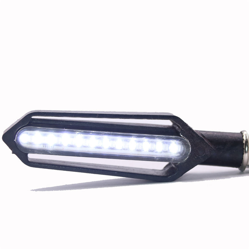 4x Sequential Flowing 24 LED Turn Signal Indicator + White DRL + Red brake Lights