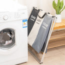 Foldable Tri-color Storage Baskets Dirty Laundry Basket Oxford Cloth