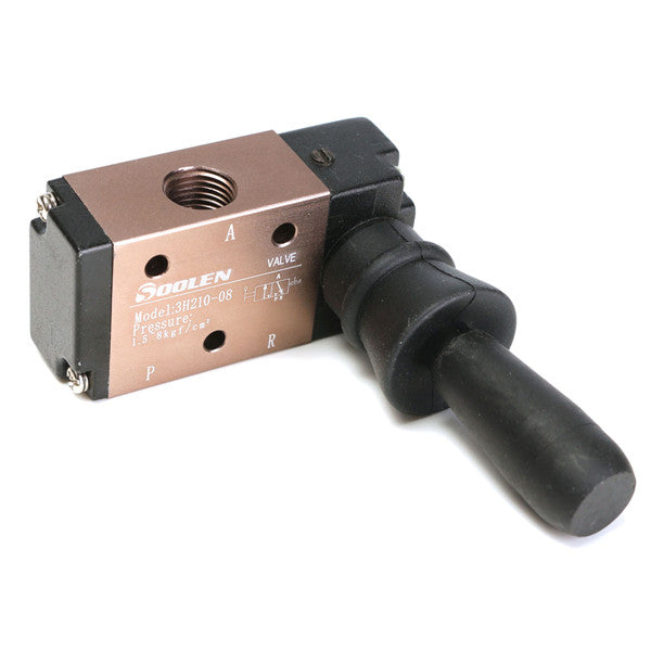 3 Way 2 Position 1/4 Inch Hand Lever Operated Pneumatic Valve Air Control 3H210-08