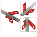 Drillpro YX-3 Woodworking Magnetic Center Scriber Finder 45 90 Degrees Angle Line Caliber Ruler Metric and Inch Wood Measuring Scribe Tool