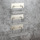 Stainless Steel Bathroom Wall Shelf Suction Cup Holder Corner Storage Rack Organizer