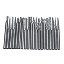 20Pcs 3x3mm Tungsten Steel Solid Carbide Burrs Rotary Rasp File Grinding Tools Kit