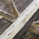 70.9" x 70.9" Rustic Wooden Barn Door Waterproof Shower Curtain Bathroom Mat