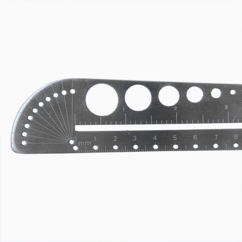 AOTDDOR Multifunction Ruler Stainless Steel Compasses Protractor Hexagon Ruler Scale Tool