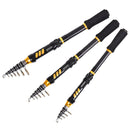 LEO 28004 1.8M 2.1M 2.4M Carbon Fiber Telescopic Mini Fishing Rod Spinning Travel Sea Fishing Pole