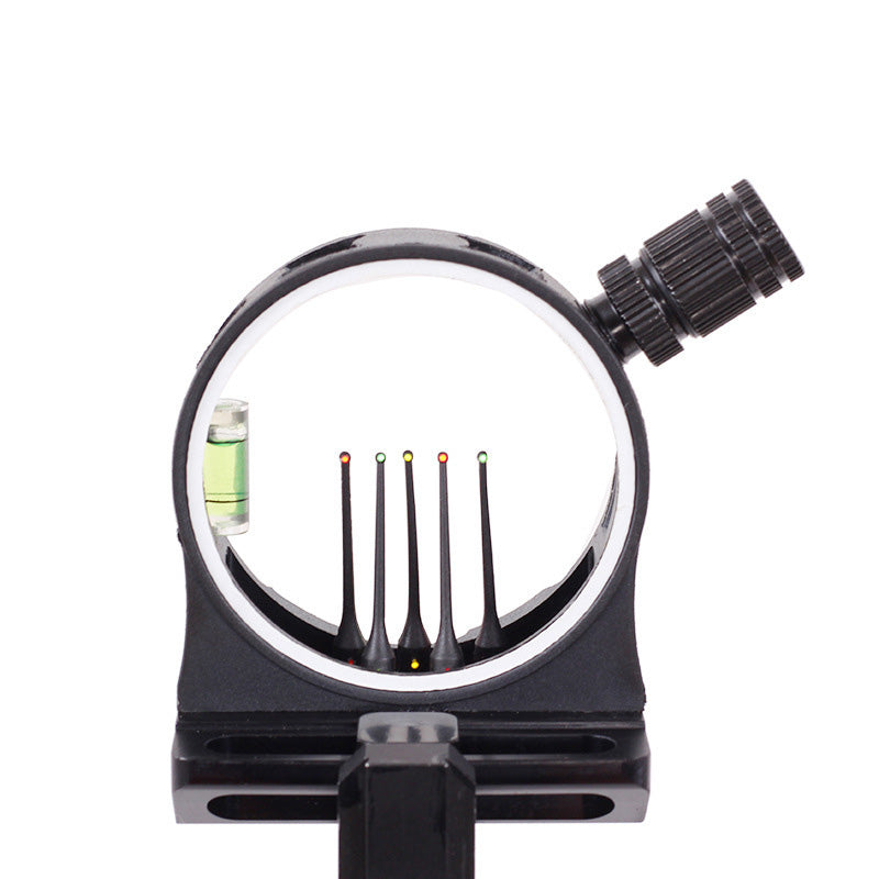 SPG Five-needle Bow Sight For Composite Recurve Bow Short Rod Adjustable Bow Sights Archery Competitive Accessories