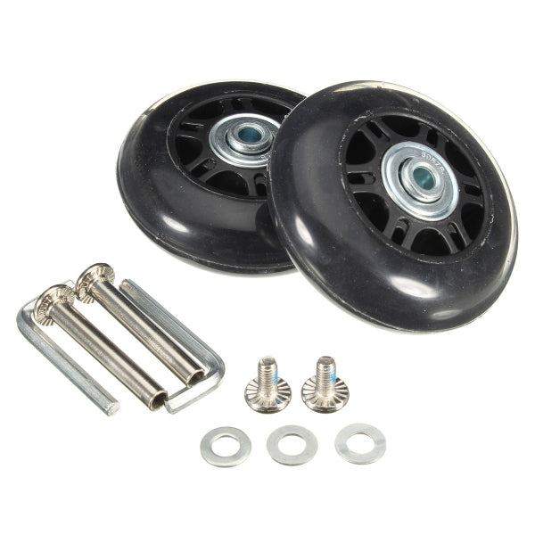 2Pcs 70x28mm Luggage Suitcase Replacement Wheel with Screws