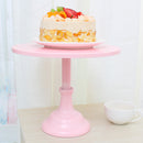12 Inch Iron Round Cake Stand Pedestal White Pink Dessert Holder Wedding Party Decorations