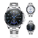 LONGBO 8833 Stainless Steel Band Fashion Business Style Luminous Display Men Quartz Watch