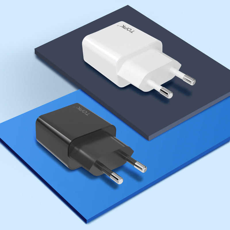 TOPK 18W QC3.0 Fast Charging USB Charger Adapter For iPhone 11 Pro Huawei P30 Pro Mate 30 Xiaomi 9Pro S10+ Note 10