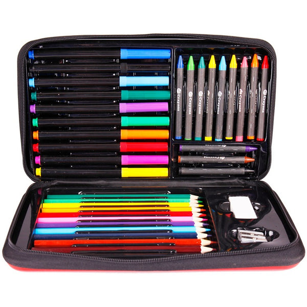 Joan Miro JM10056 Watercolor Marker Pen Crayons Colored Pencils Pencil Sharpener Stationery Gift Box Set