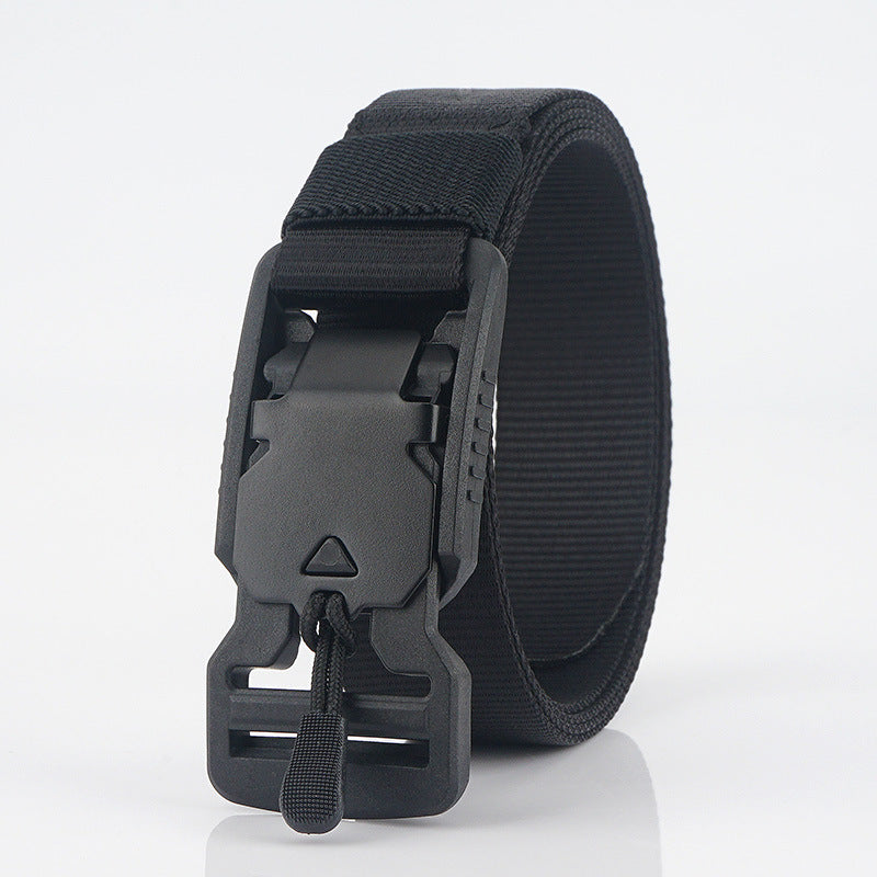 AWMN 25W 125cm Nylon Tactical Belt Outdoor Leisure Waist Belts with Funch Free Buckle Magnet Buckle