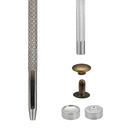 135 pcs Single Cap Rivets Metal Leather Rivets with 3 Pieces Tool kits for Rivets Replacemen