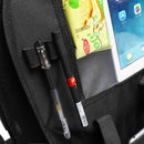 Leather Car Seat Back Storage Bag Multi-Pocket Hanging Organizer Black with 4 USB Charging Ports