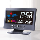 iMars Color LCD Screen Calendar Digital Clock Car Thermometer Weather Forecast Black