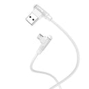 HOCO X46 3A 90 Degree Elbow Design Gaming Silicone Braid 1M Type-C Micro USB Data Cable for Samsung S10+ HUAWEI P30 Pro Xiaomi Redmi LG