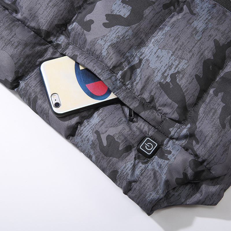 Electric Vest Heated Cloth Jacket USB Warm Heating Pad Body Winter Warmer Gray