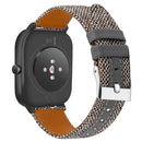 Bakeey 20MM Nylon Canvas Genuine Leather Watch Band For Amazfit GTS