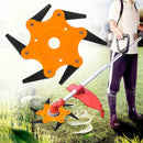 Upgrade Orange 6 Steel Blades Razor 65Mn Lawn Mower Eater Trimmer Head Grass Brush Cutter
