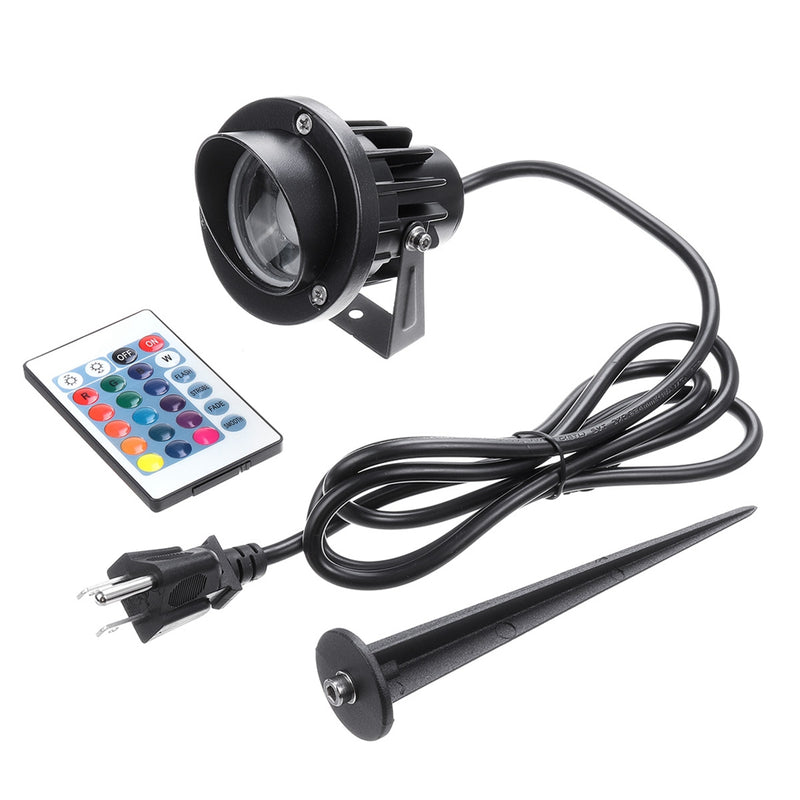10W RGB LED Flood Spot Light Waterproof Outdoor Garden Landscape Path Lawn Lamp AC85-265V