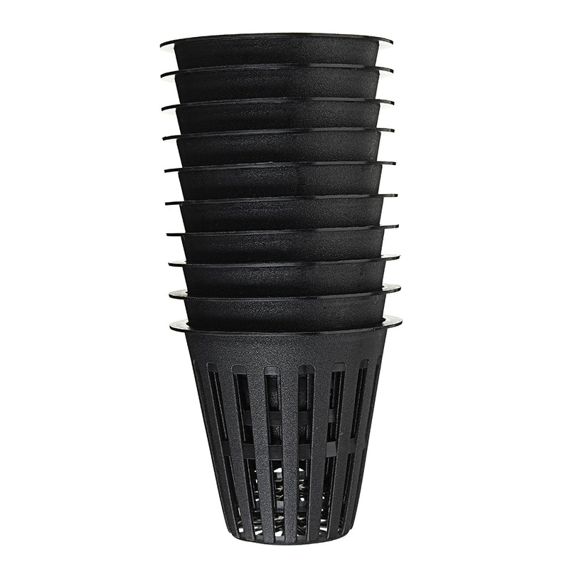 10Pcs 2.2Inch Plastic Mesh Net Basket Hydroponic Aeroponic Flower Container Grow Pot Planting Basket